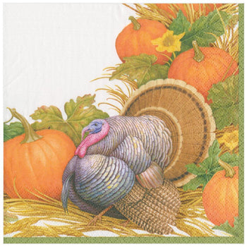Caspari Dinner Napkins: Thanksgiving Harvest